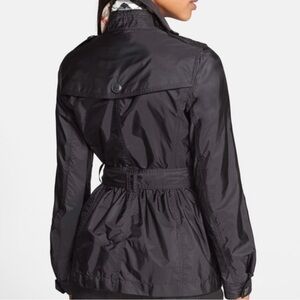 BURBERRY BRIT Nylon Double Breast Trench Coat Belted Jacket US size 2 (small)
